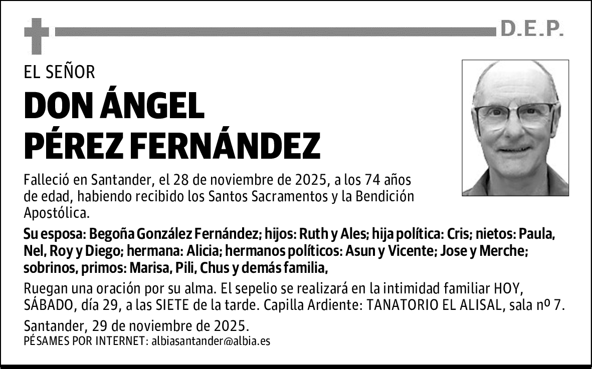 DON ÁNGEL PÉREZ FERNÁNDEZ