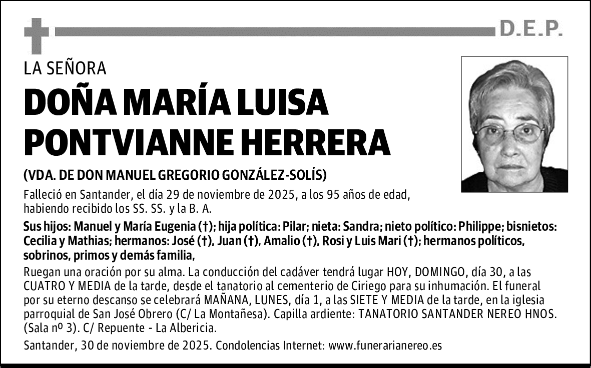 DOÑA MARÍA LUISA PONTVIANNE HERRERA