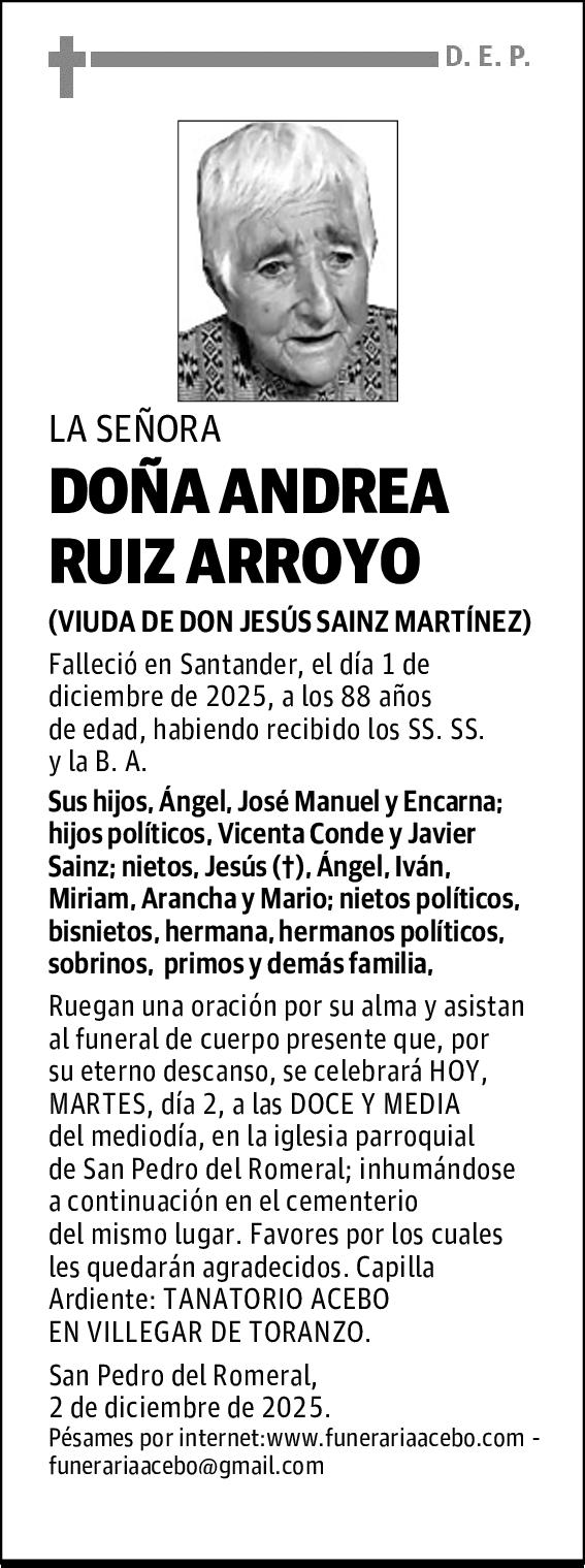 DOÑA ANDREA RUIZ ARROYO