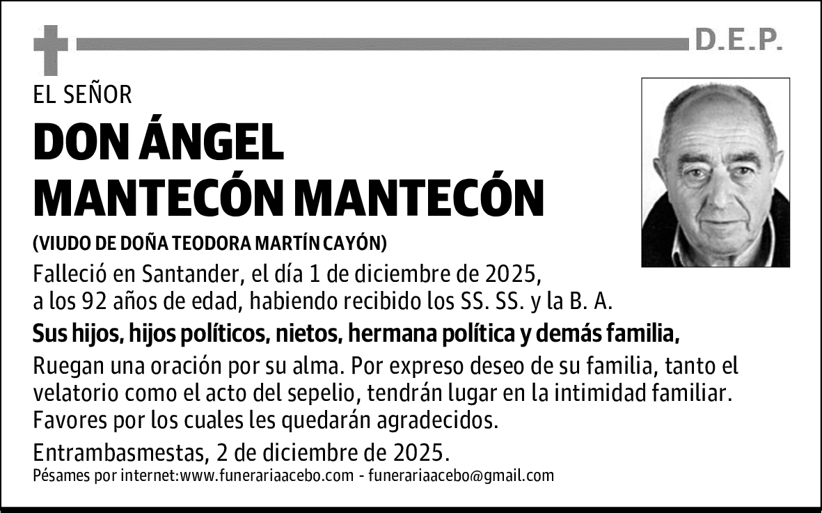 DON ÁNGEL MANTECÓN MANTECÓN