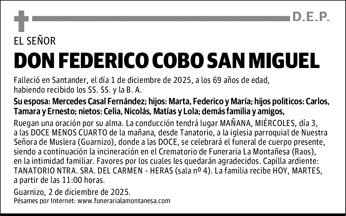 DON FEDERICO COBO SAN MIGUEL