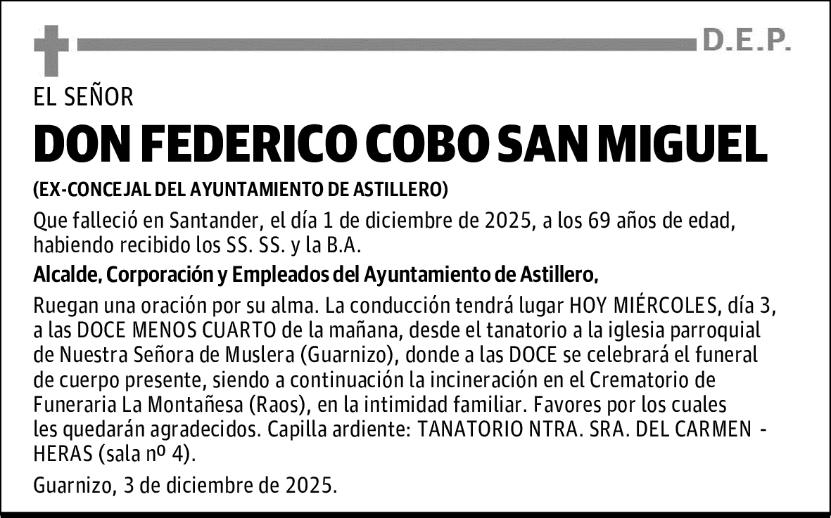 DON FEDERICO COBO SAN MIGUEL