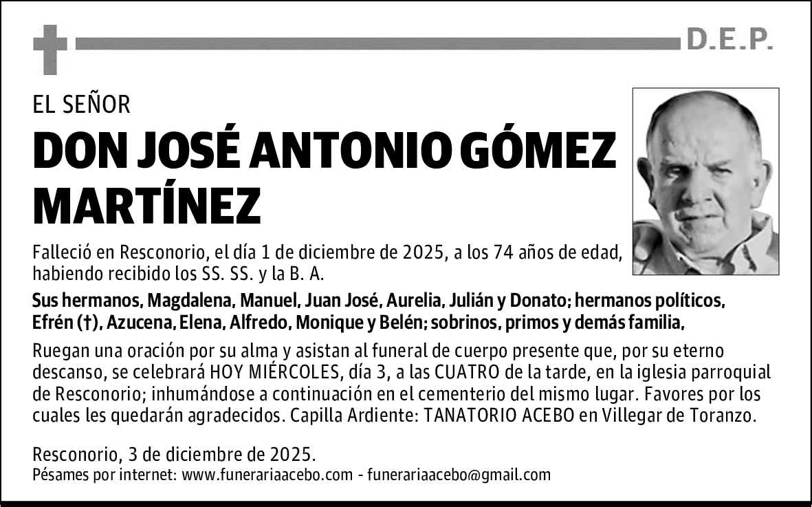 DON JOSÉ ANTONIO GÓMEZ MARTÍNEZ