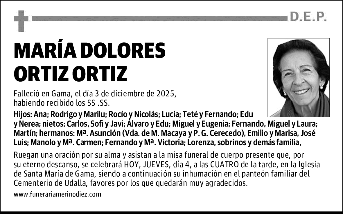 MARÍA DOLORES ORTIZ ORTIZ
