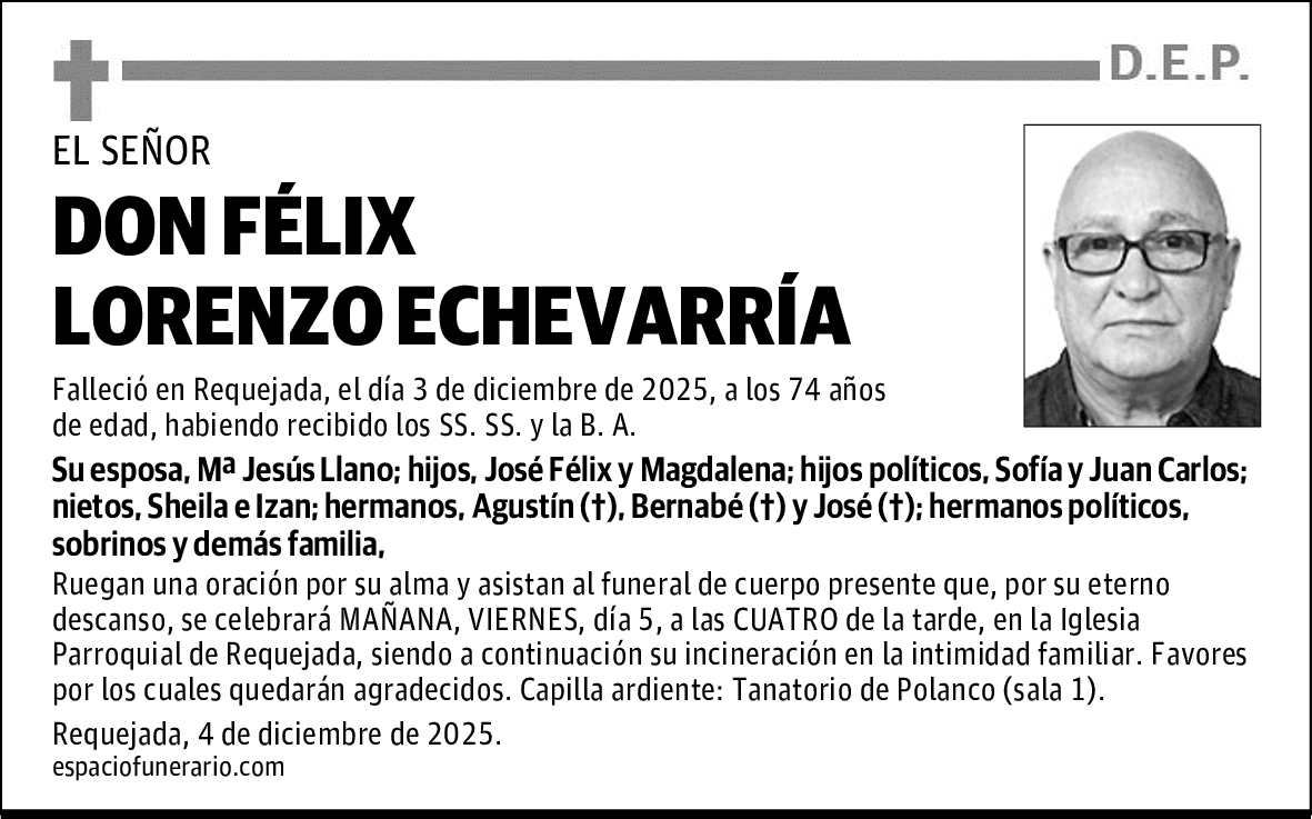 DON FÉLIX LORENZO ECHEVARRÍA