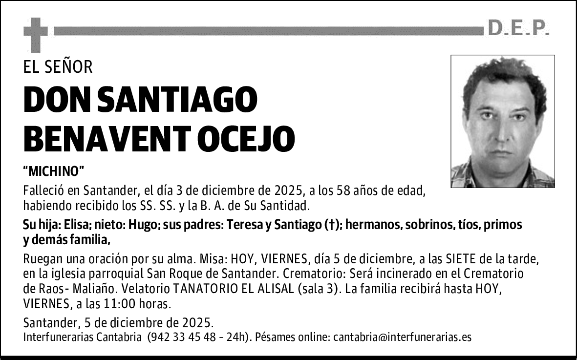DON SANTIAGO BENAVENT OCEJO