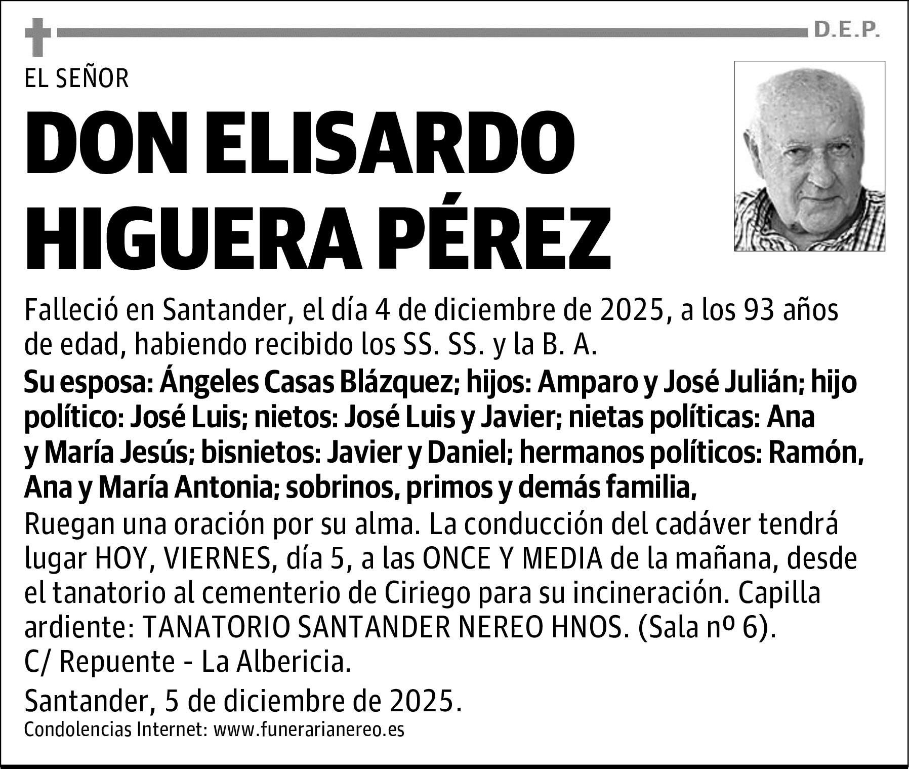 DON ELISARDO HIGUERA PÉREZ