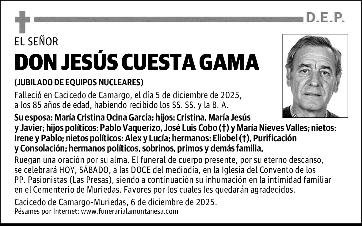 DON JESÚS CUESTA GAMA