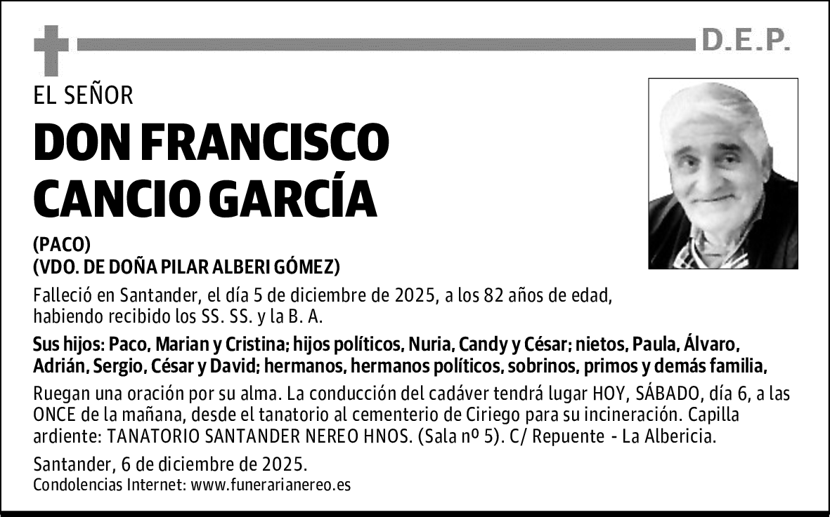 DON FRANCISCO CANCIO GARCÍA