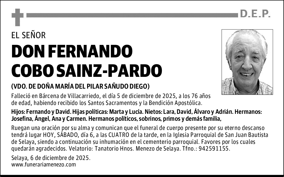 DON FERNANDO COBO SAINZ-PARDO