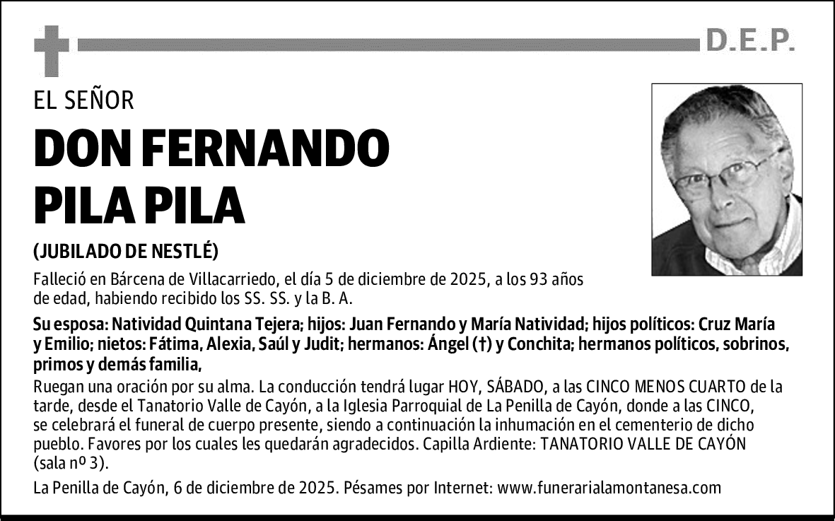 DON FERNANDO PILA PILA