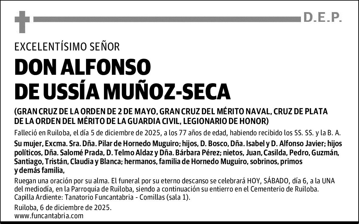 DON ALFONSO DE USSÍA MUÑOZ-SECA