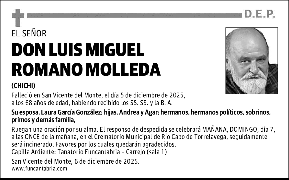 DON LUIS MIGUEL ROMANO MOLLEDA