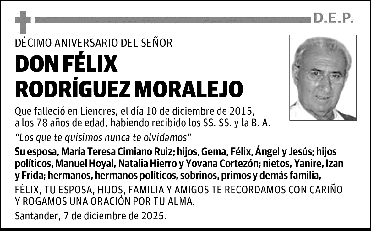 DON FÉLIX RODRÍGUEZ MORALEJO