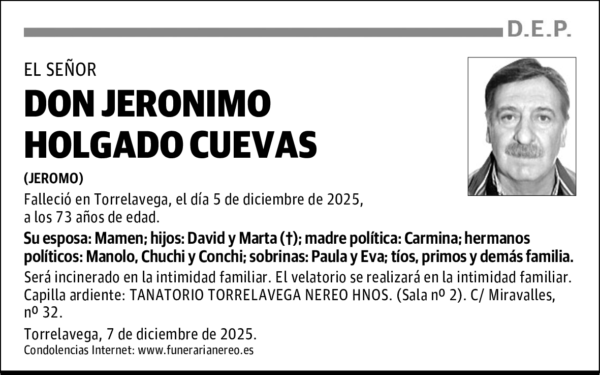 DON JERÓNIMO HOLGADO CUEVAS