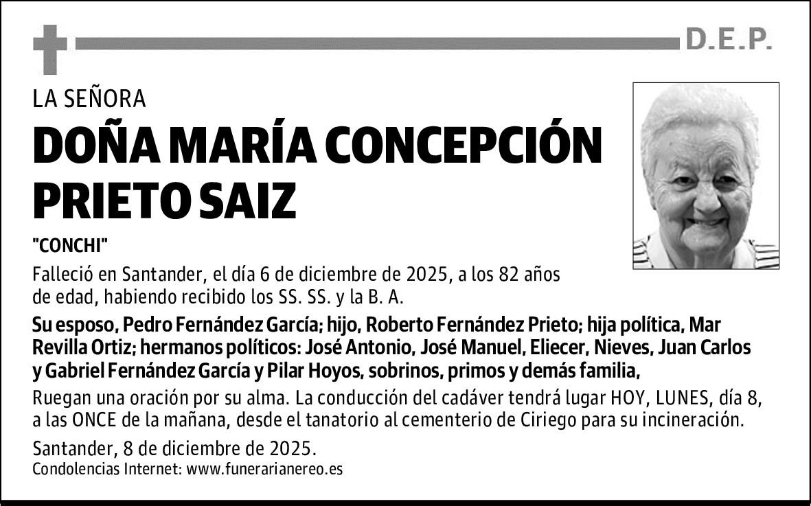 DOÑA MARÍA CONCEPCIÓN PRIETO SAIZ