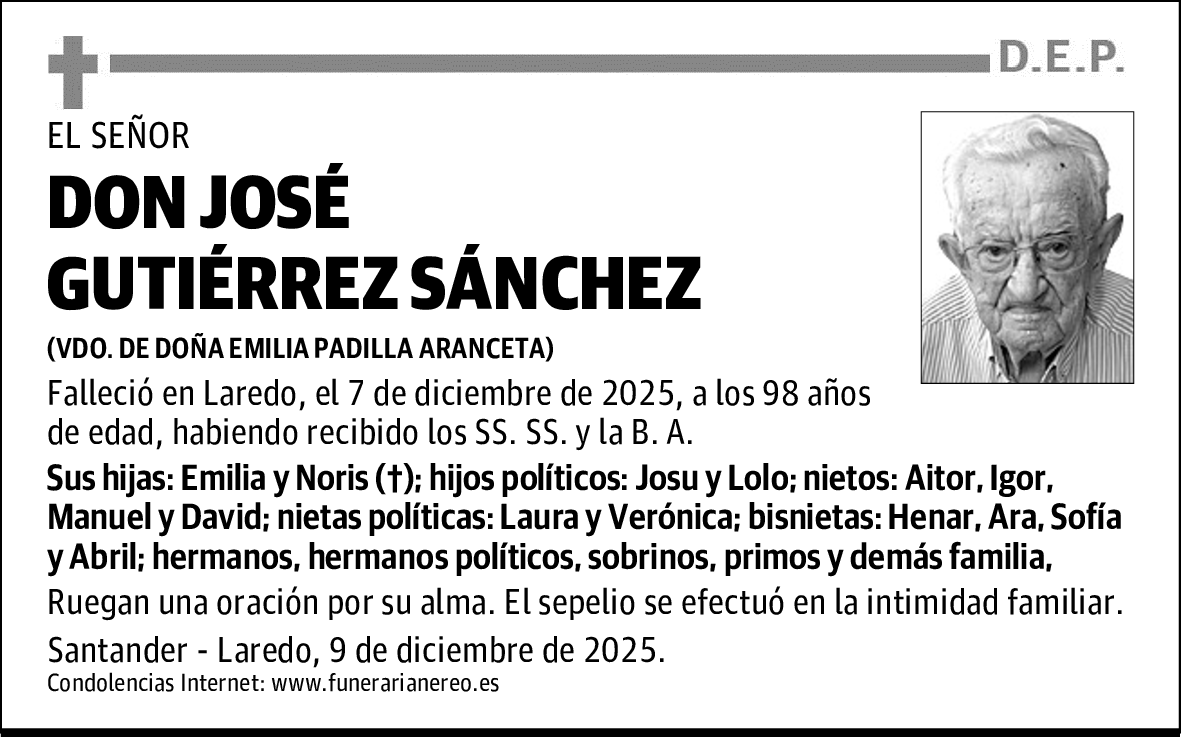 DON JOSÉ GUTIÉRREZ SÁNCHEZ