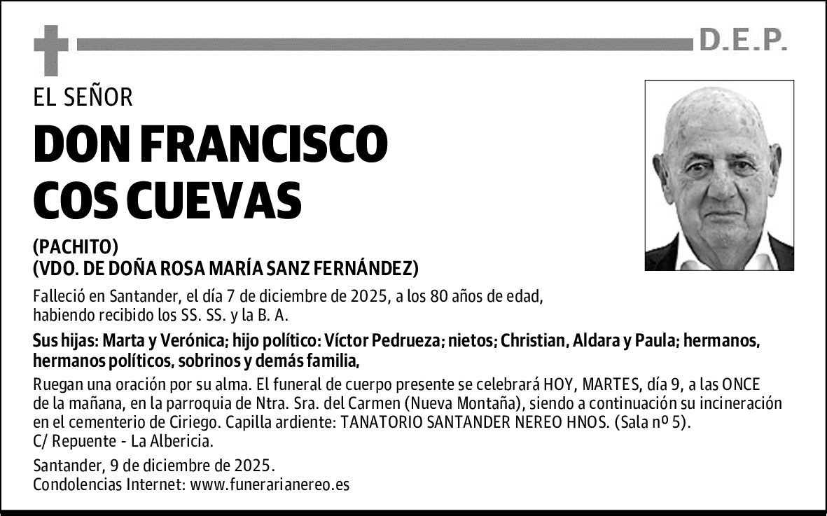 DON FRANCISCO COS CUEVAS