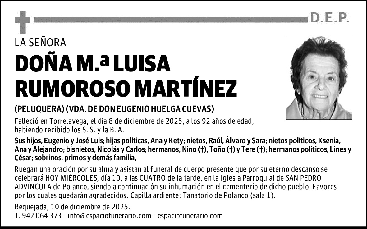 DOÑA M.ª LUISA RUMOROSO MARTÍNEZ