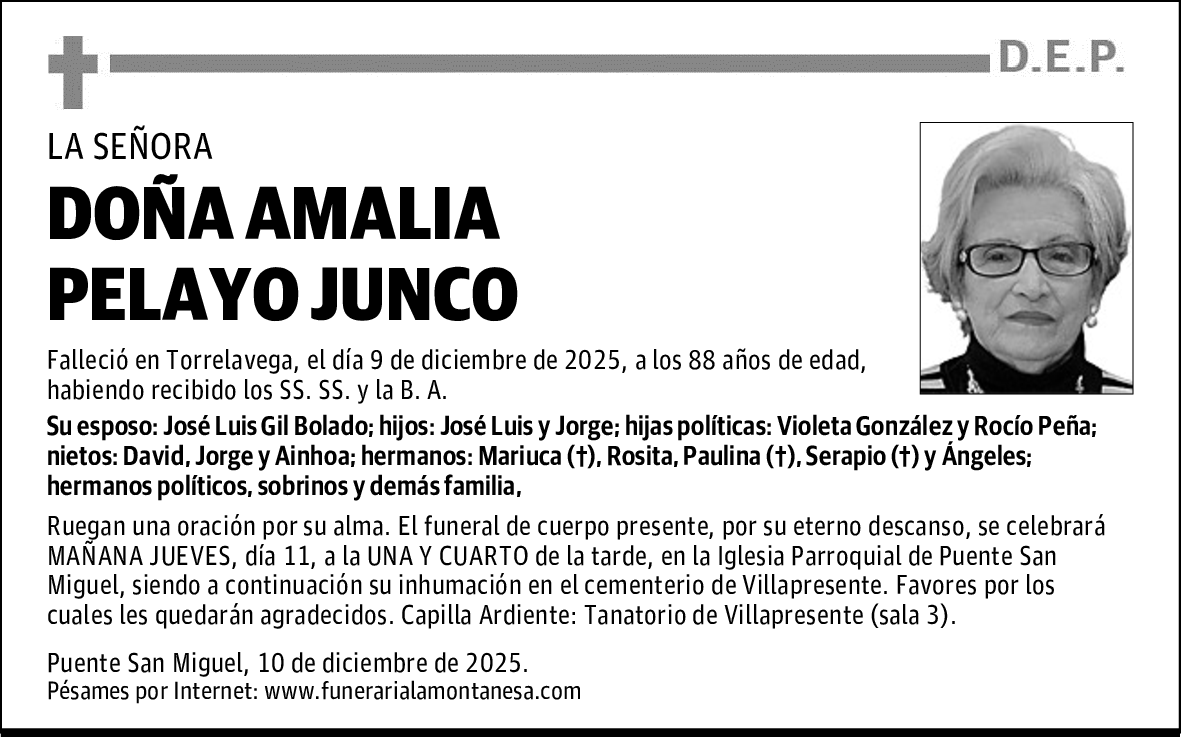 DOÑA AMALIA PELAYO JUNCO