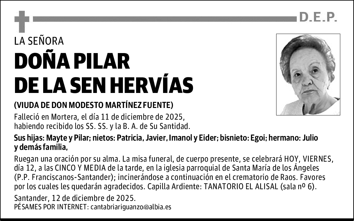DOÑA PILAR DE LA SEN HERVÍAS