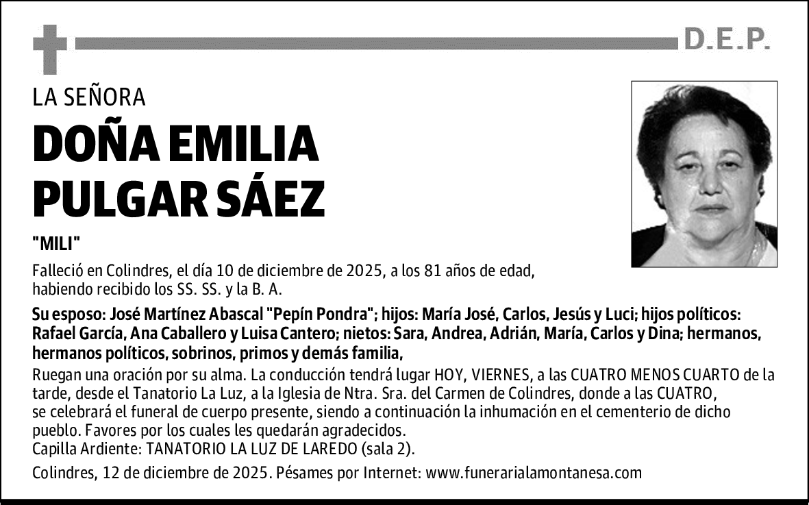 DOÑA EMILIA PULGAR SÁEZ