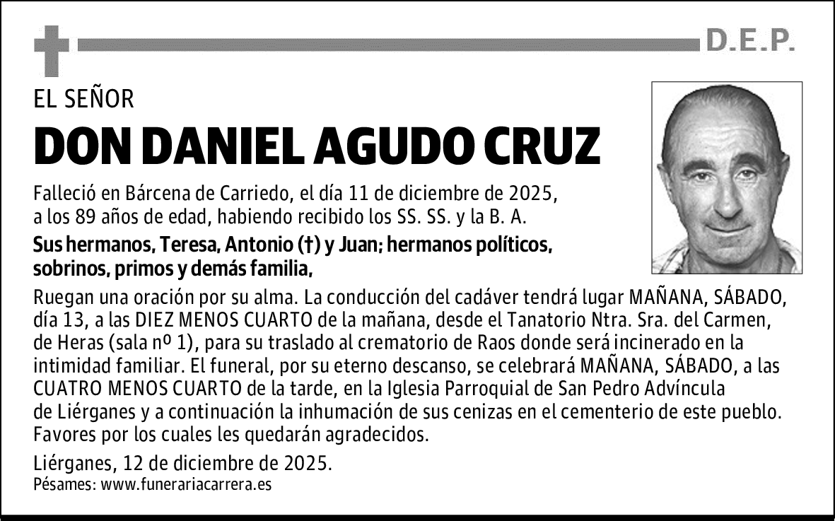 DON DANIEL AGUDO CRUZ