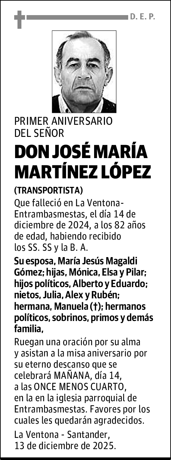 DON JOSÉ MARÍA MARTÍNEZ LÓPEZ