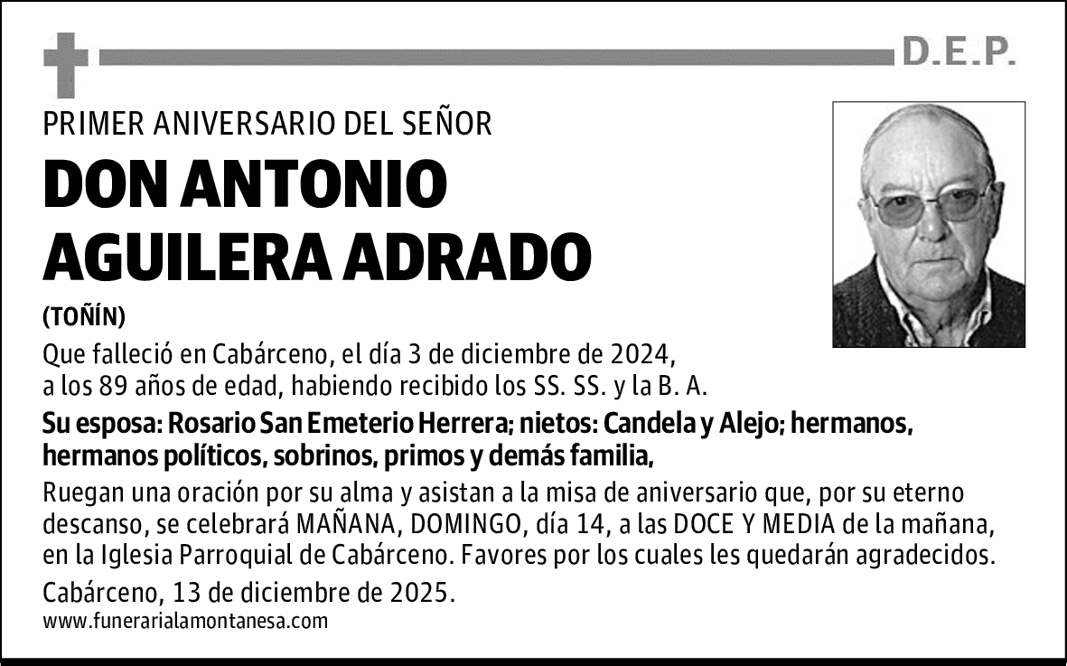 DON ANTONIO AGUILERA ADRADO