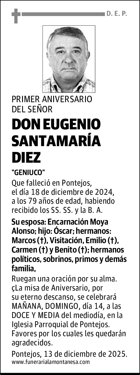 DON EUGENIO SANTAMARÍA DIEZ