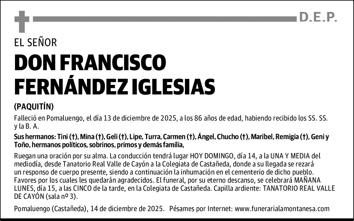 DON FRANCISCO FERNÁNDEZ IGLESIAS