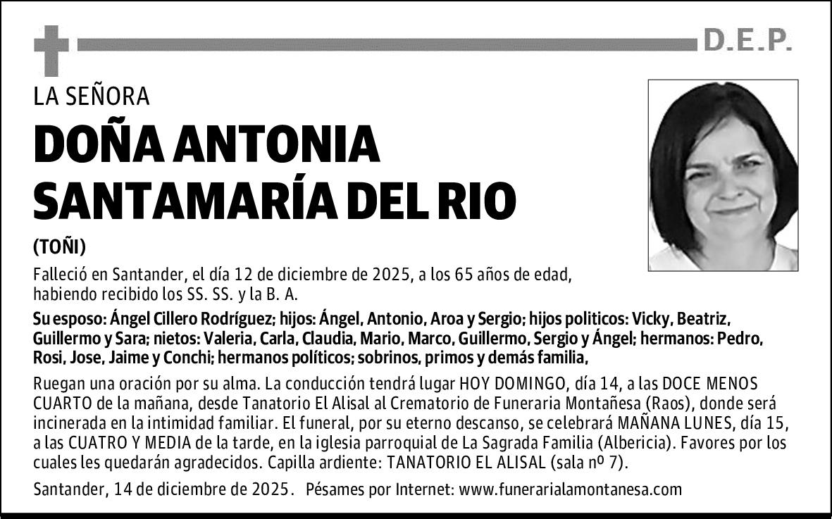 DOÑA ANTONIA SANTAMARÍA DEL RIO