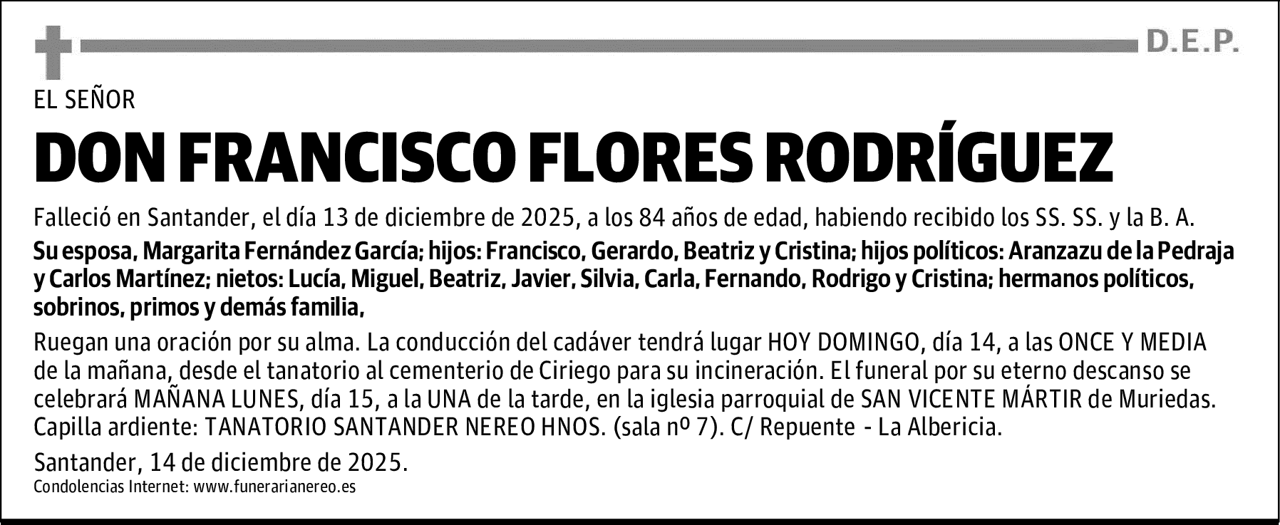 DON FRANCISCO FLORES RODRÍGUEZ