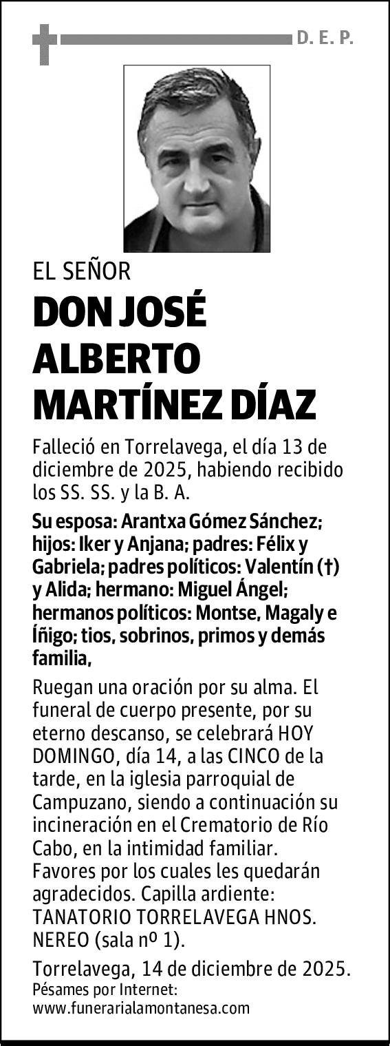 DON JOSÉ ALBERTO MARTÍNEZ DÍAZ