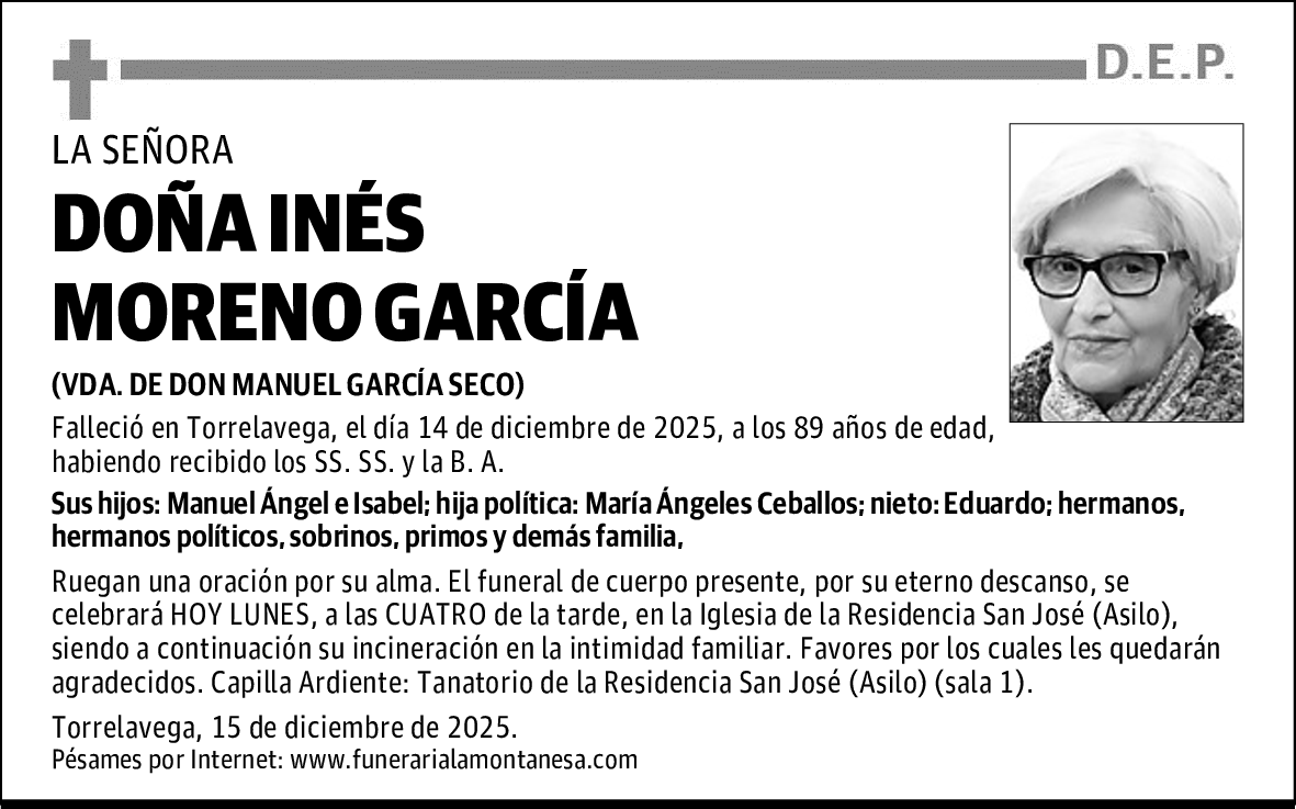 DOÑA INÉS MORENO GARCÍA