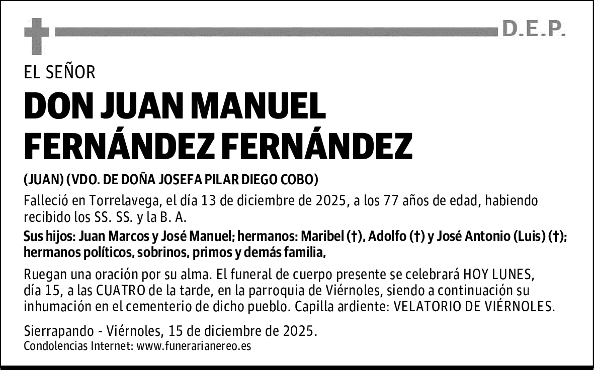 DON JUAN MANUEL FERNÁNDEZ FERNÁNDEZ