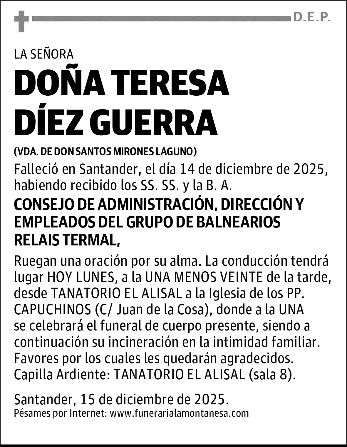 DOÑA TERESA DÍEZ GUERRA