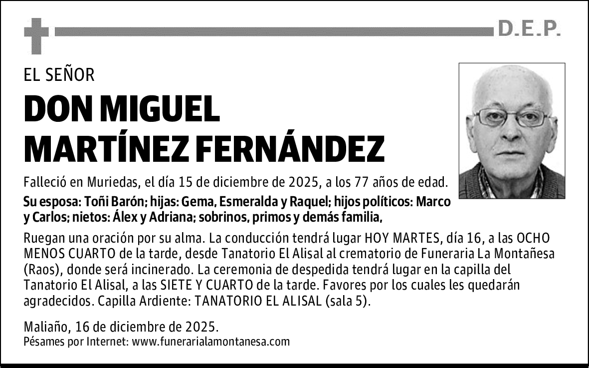 DON MIGUEL MARTÍNEZ FERNÁNDEZ