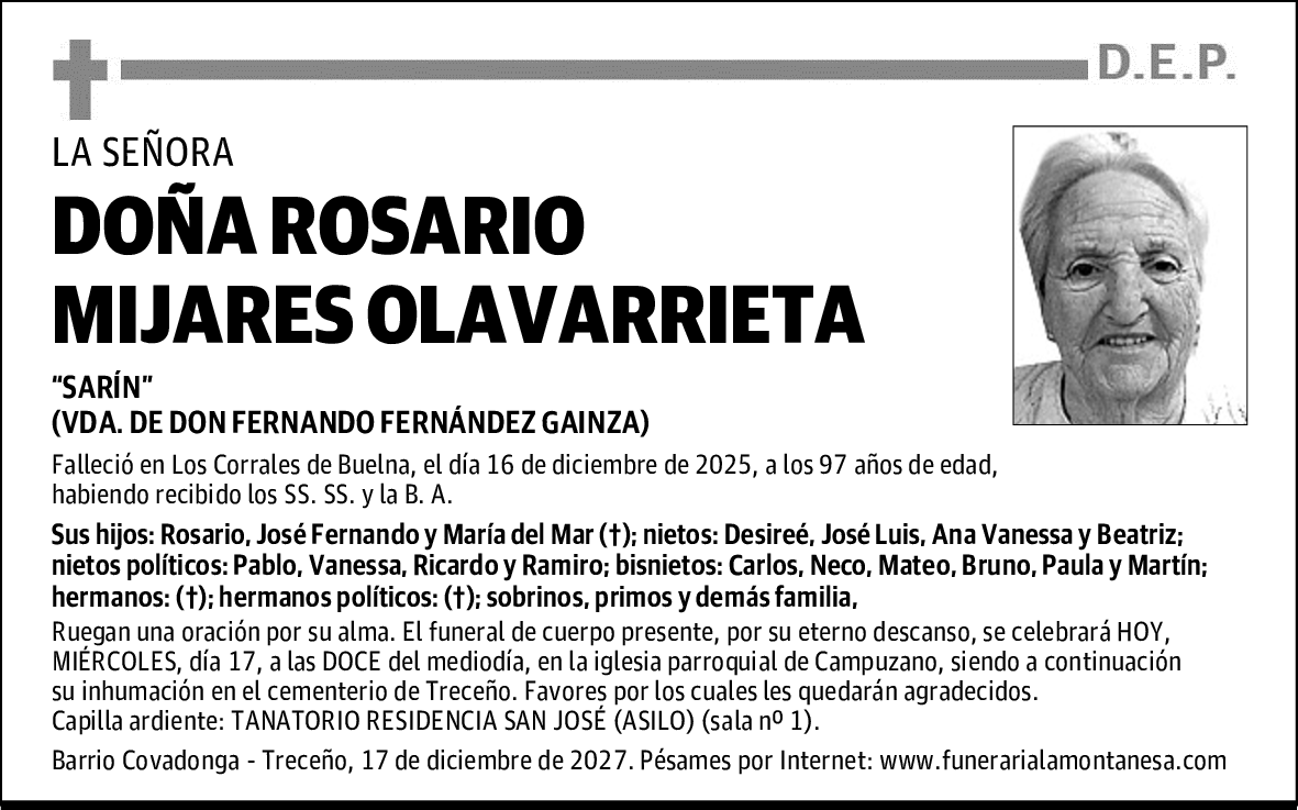 DOÑA ROSARIO MIJARES OLAVARRIETA