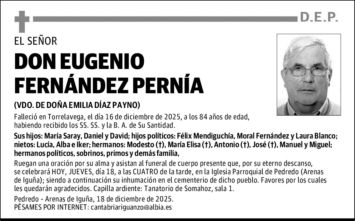 DON EUGENIO FERNÁNDEZ PERNÍA