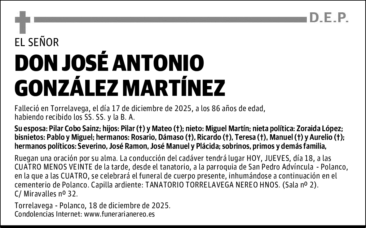 DON JOSÉ ANTONIO GONZÁLEZ MARTÍNEZ