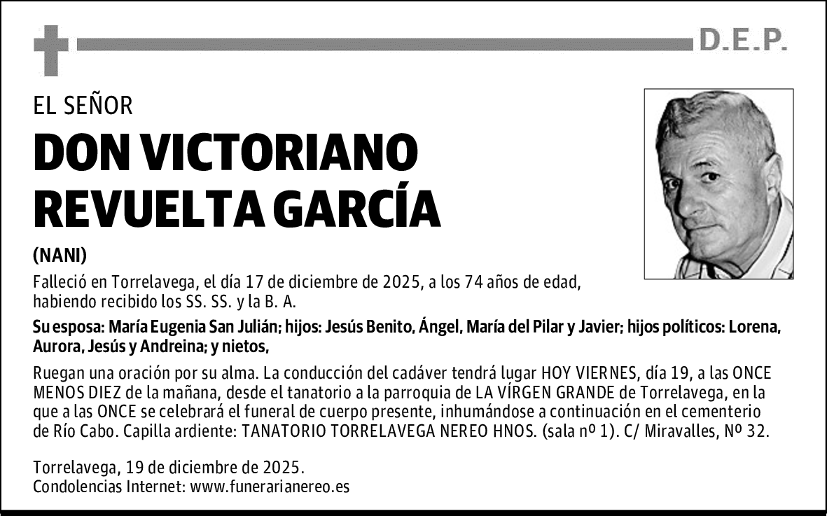 DON VICTORIANO REVUELTA GARCÍA