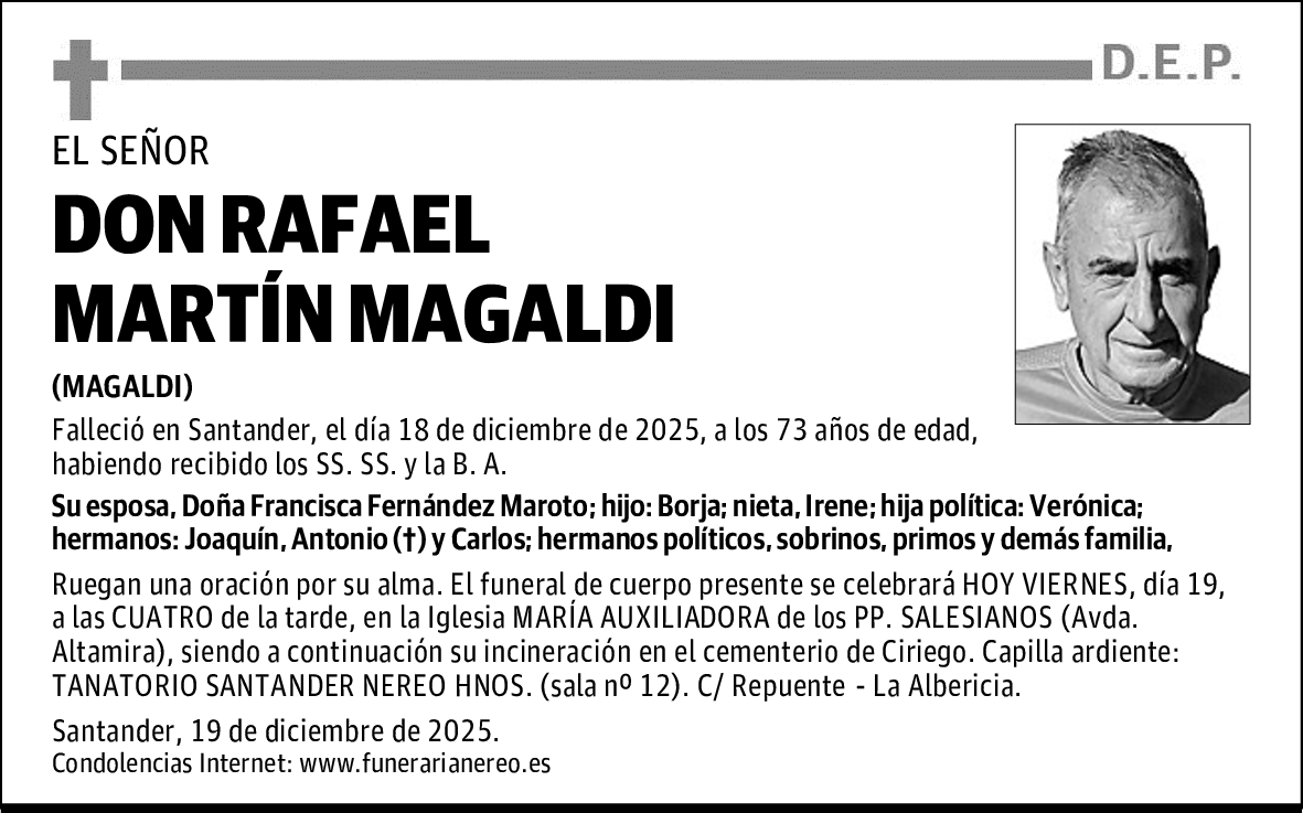 DON RAFAEL MARTÍN MAGALDI