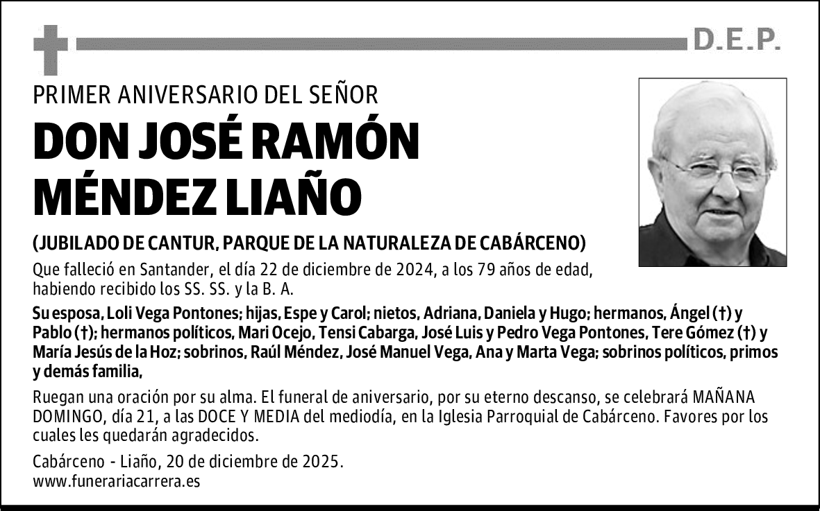 DON JOSÉ RAMÓN MÉNDEZ LIAÑO