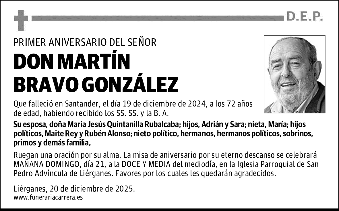DON MARTÍN BRAVO GONZÁLEZ
