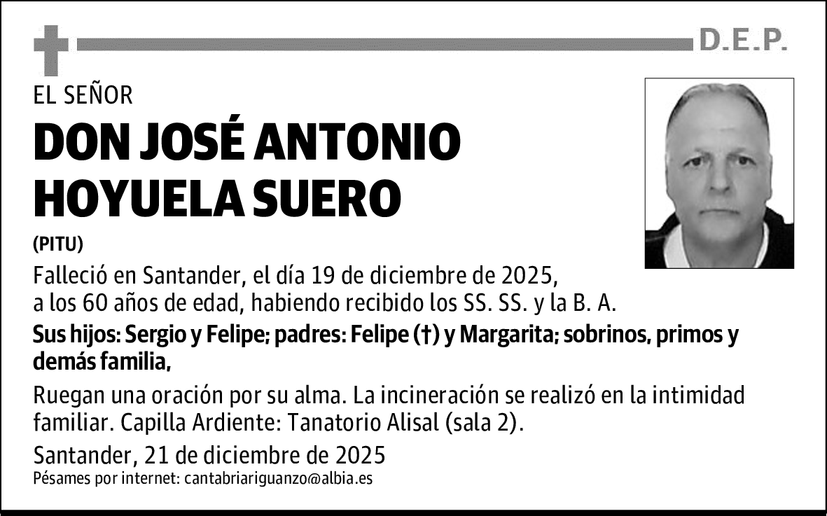 DON JOSÉ ANTONIO HOYUELA SUERO