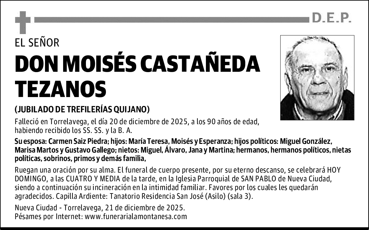DON MOISÉS CASTAÑEDA TEZANOS