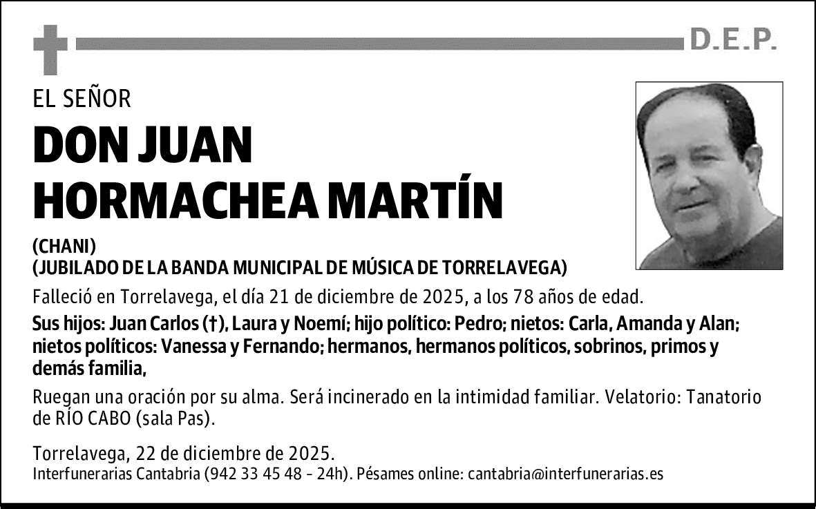 DON JUAN HORMACHEA MARTÍN
