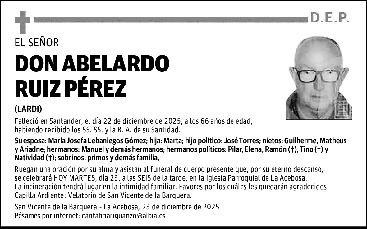 DON ABELARDO RUIZ PÉREZ