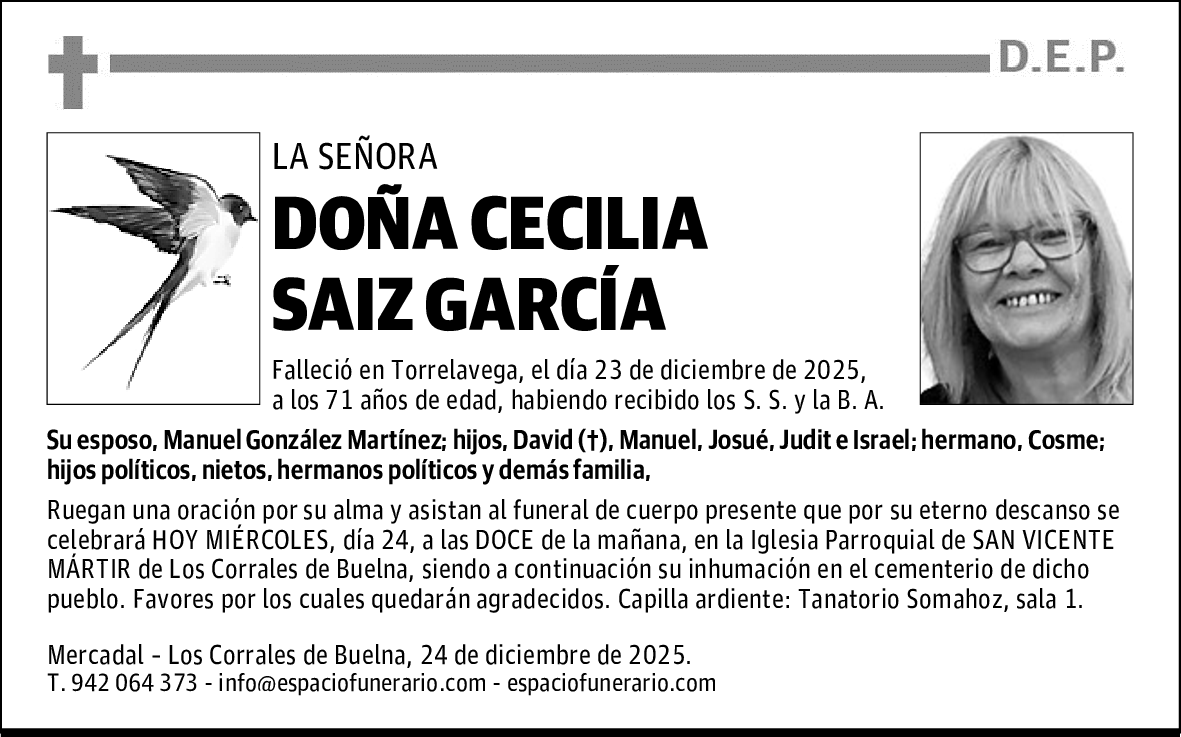 DOÑA CECILIA SAIZ GARCÍA